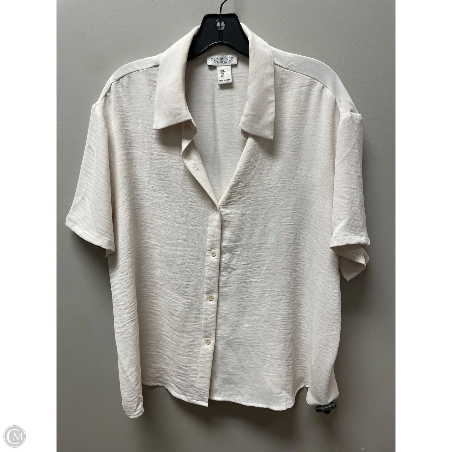 Top Short Sleeve By Rachel Zoe In Cream, Size: L