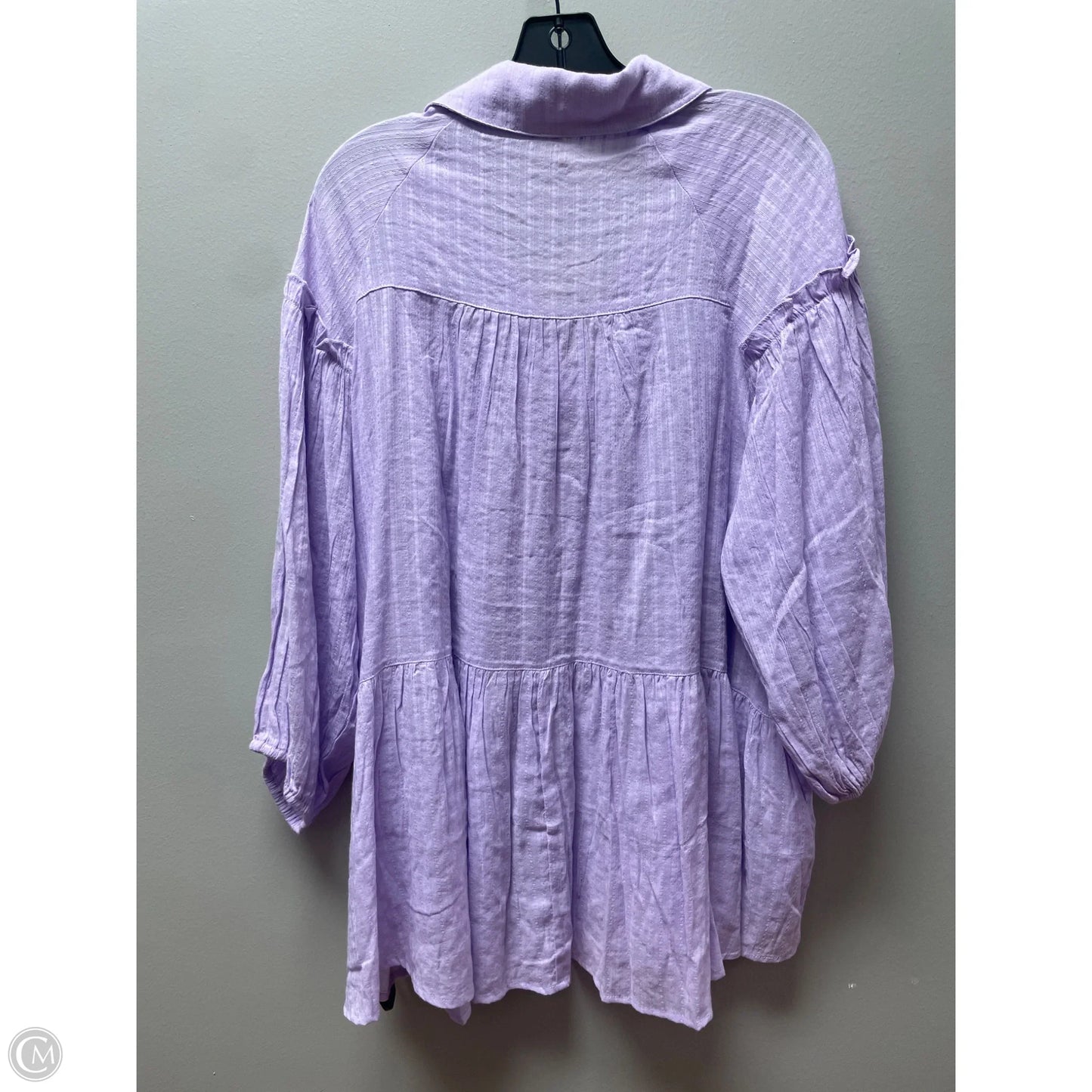 Top Long Sleeve By Easel In Purple, Size: M