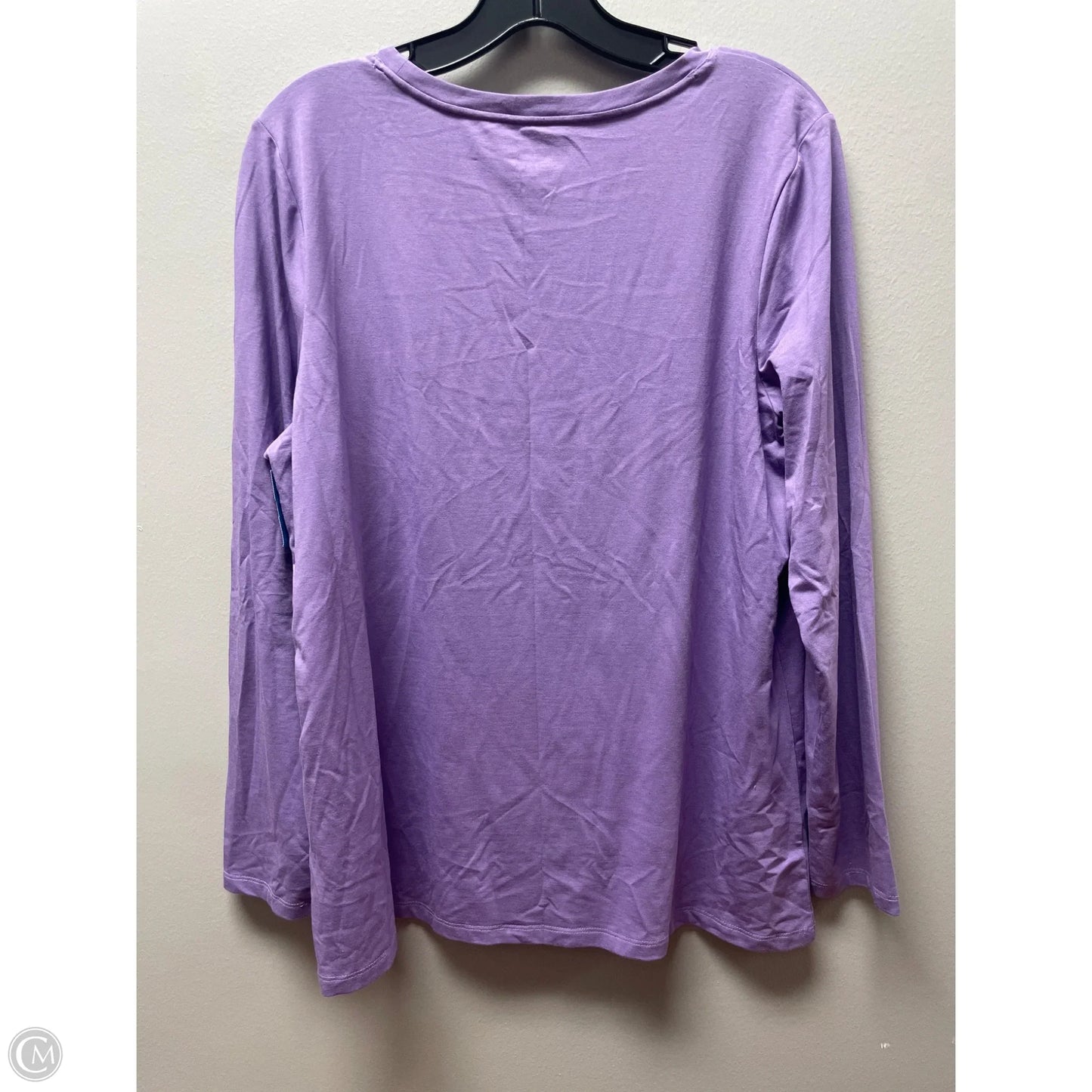 Top Long Sleeve Basic By Chicos In Purple, Size: L