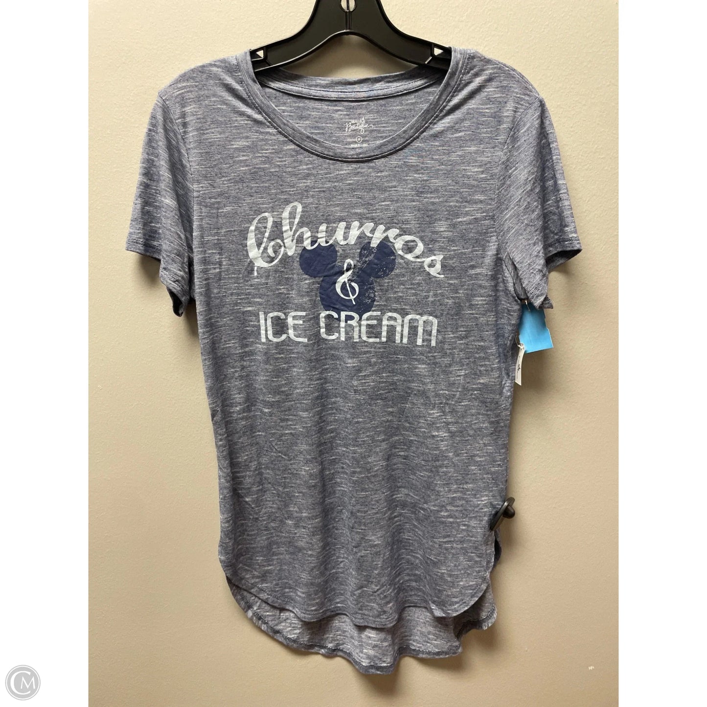 Top Short Sleeve By Disney In Blue, Size: S