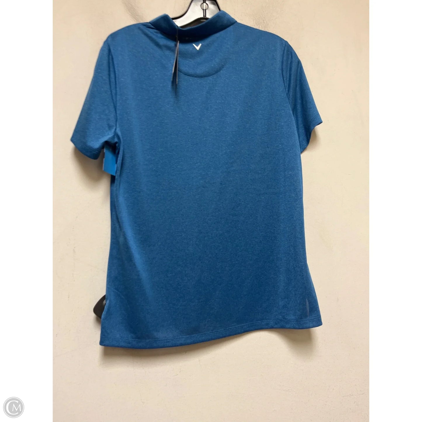 Athletic Top Short Sleeve By Callaway In Blue, Size: L