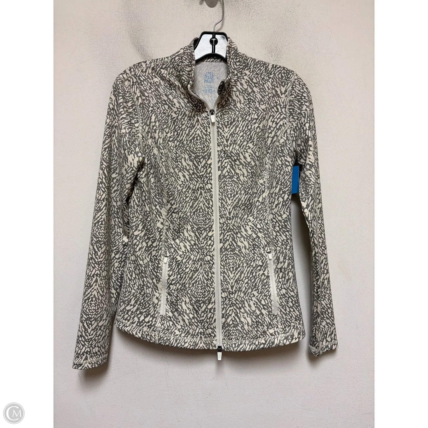 Athletic Jacket By J Mclaughlin In Cream & Grey, Size: S
