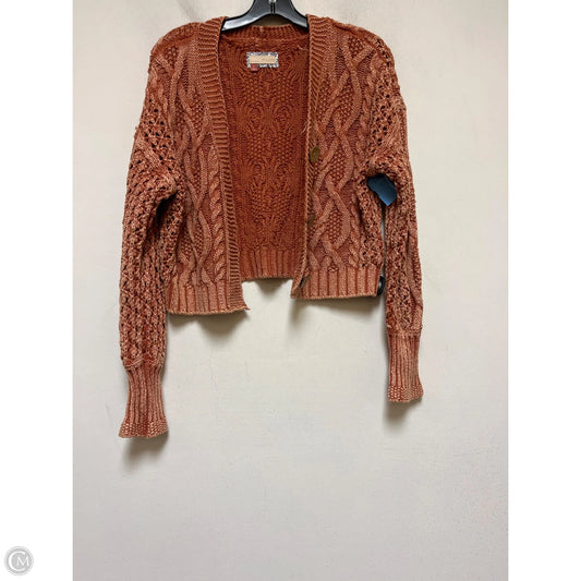 Sweater Cardigan By Pilcro In Orange, Size: S