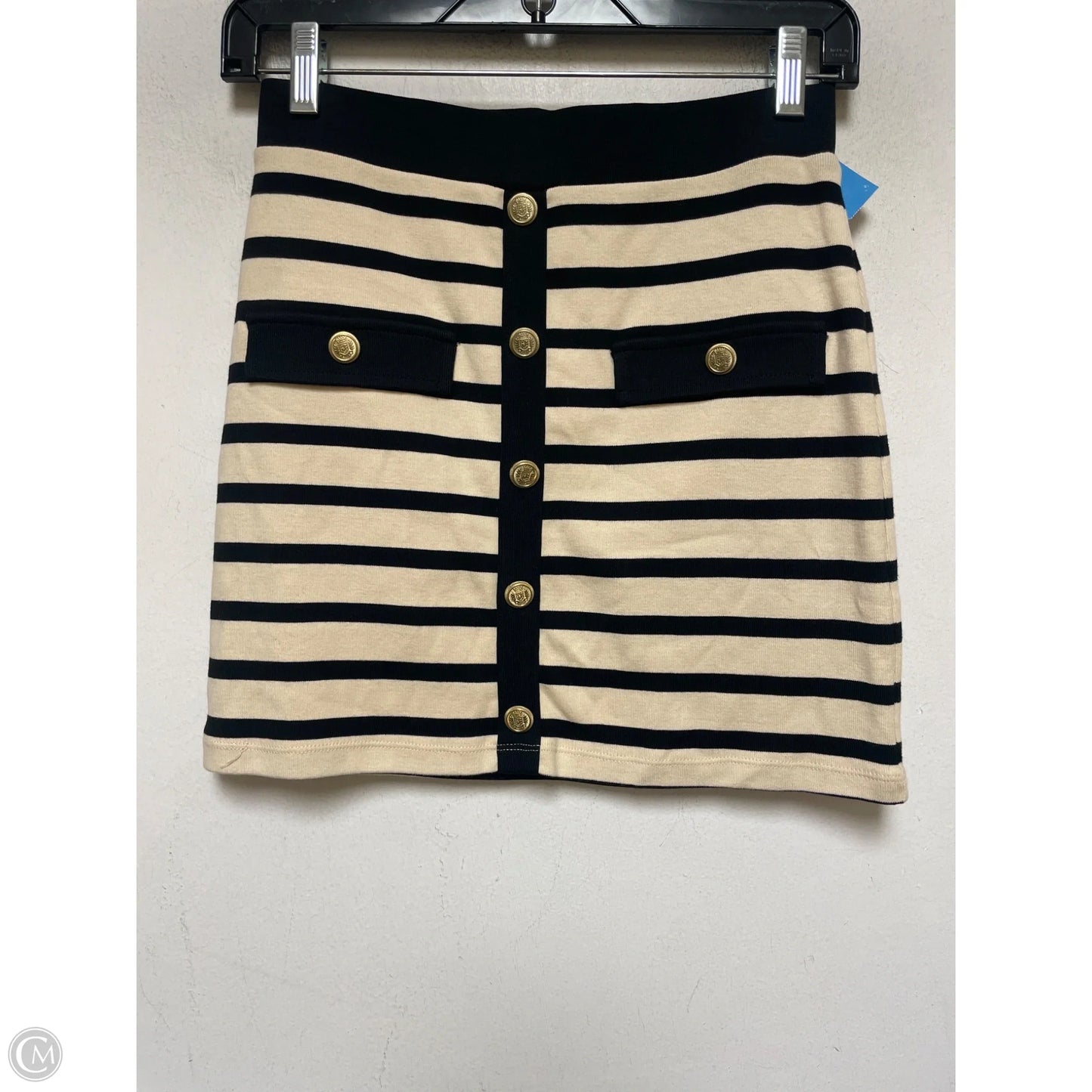 Skirt Mini & Short By Mng In Striped Pattern, Size: 0