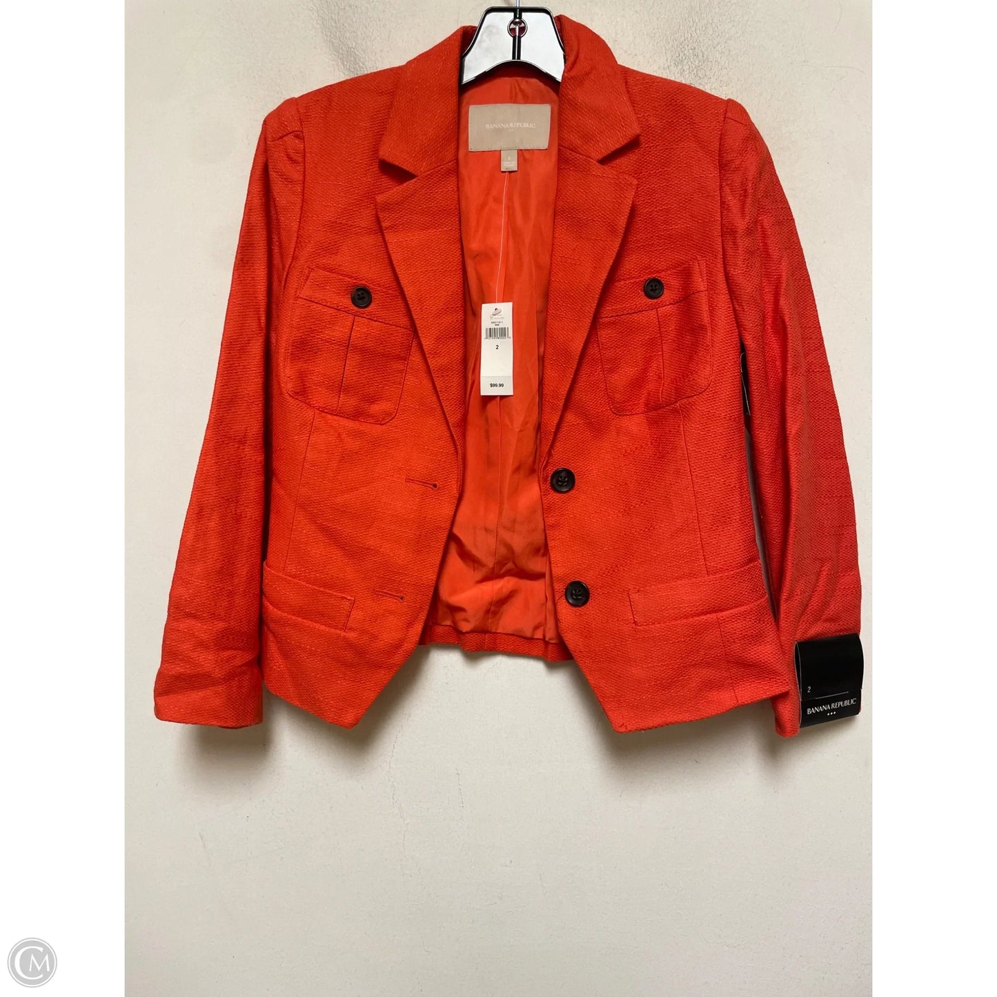 Blazer By Banana Republic In Orange, Size: Xs