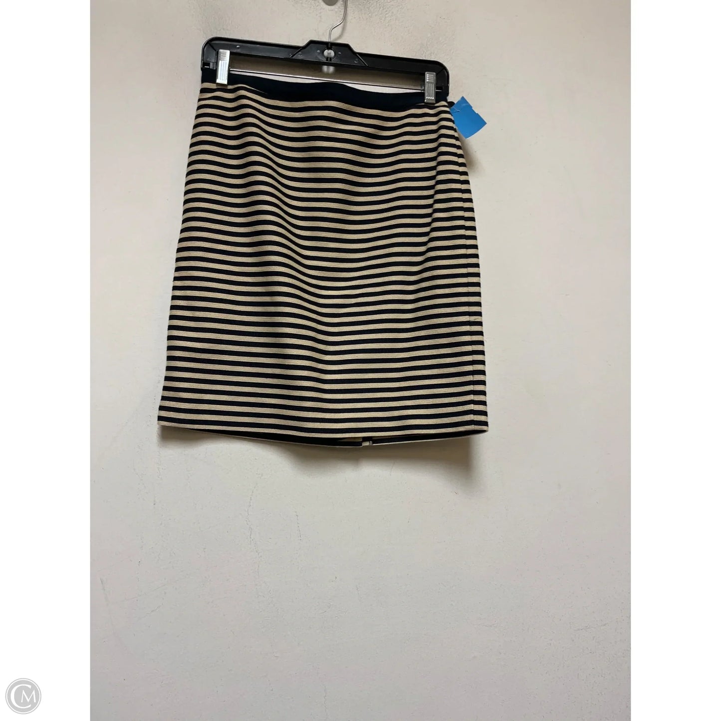 Skirt Midi By Loft In Blue & Cream, Size: 2