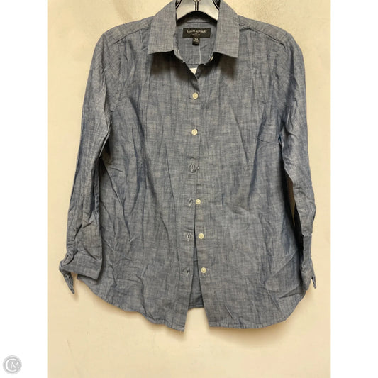 Top Long Sleeve By Banana Republic In Blue, Size: Xs