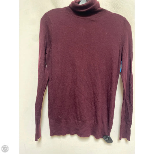 Top Long Sleeve By Ann Taylor In Maroon, Size: S