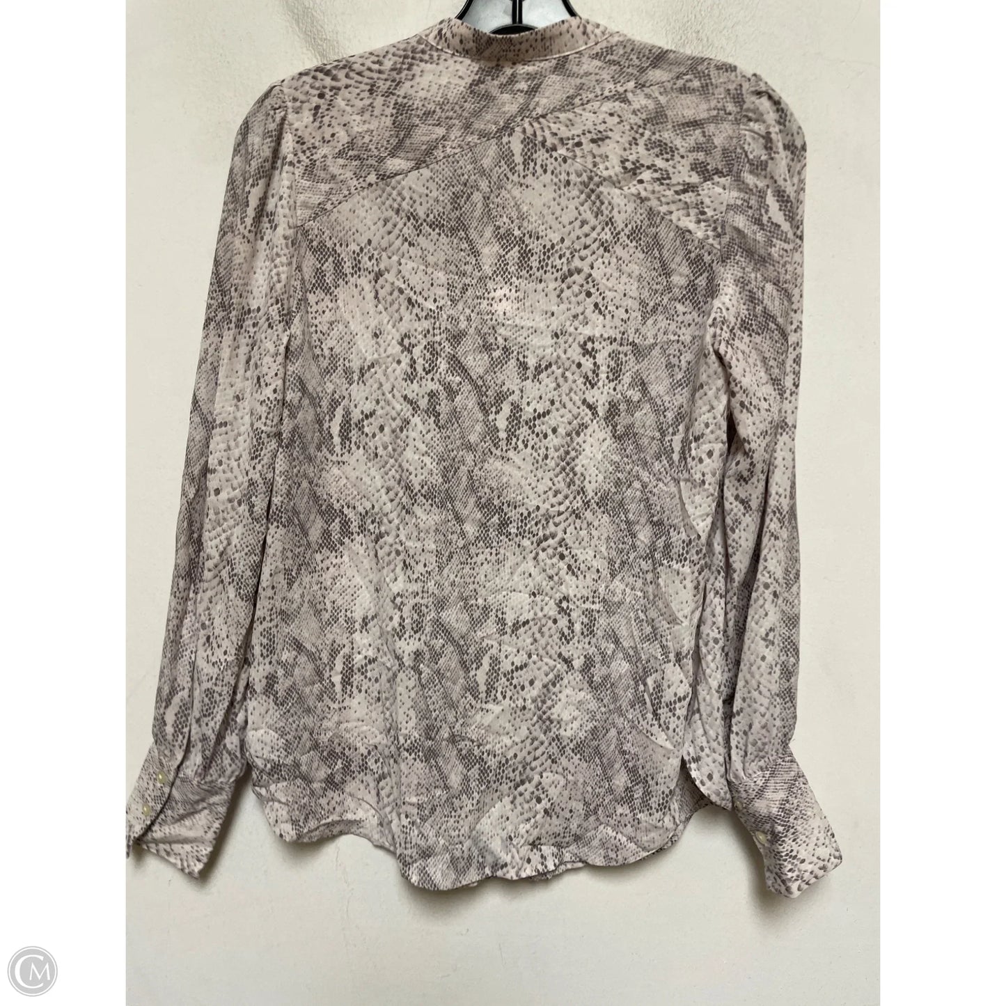 Top Long Sleeve By Loft In Snakeskin Print, Size: Xxs