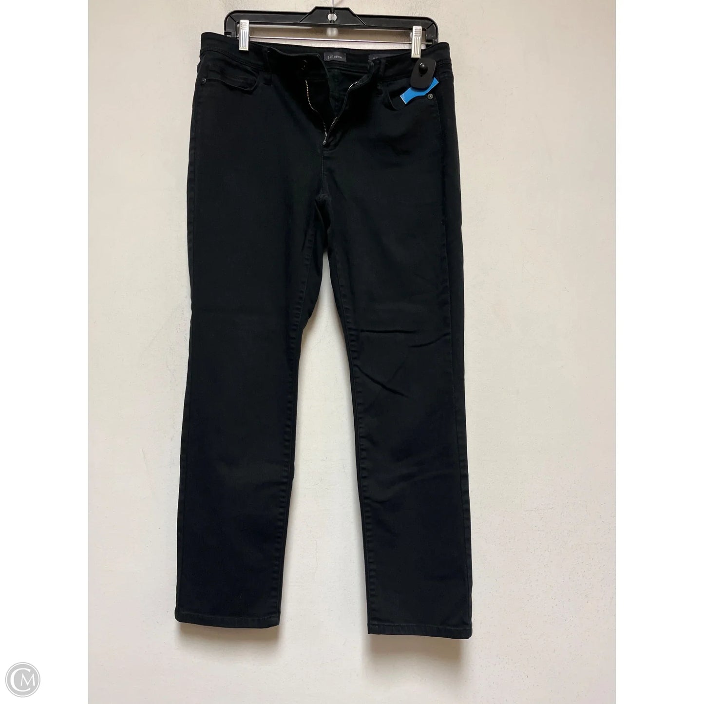 Jeans Straight By J. Jill In Black Denim, Size: 10