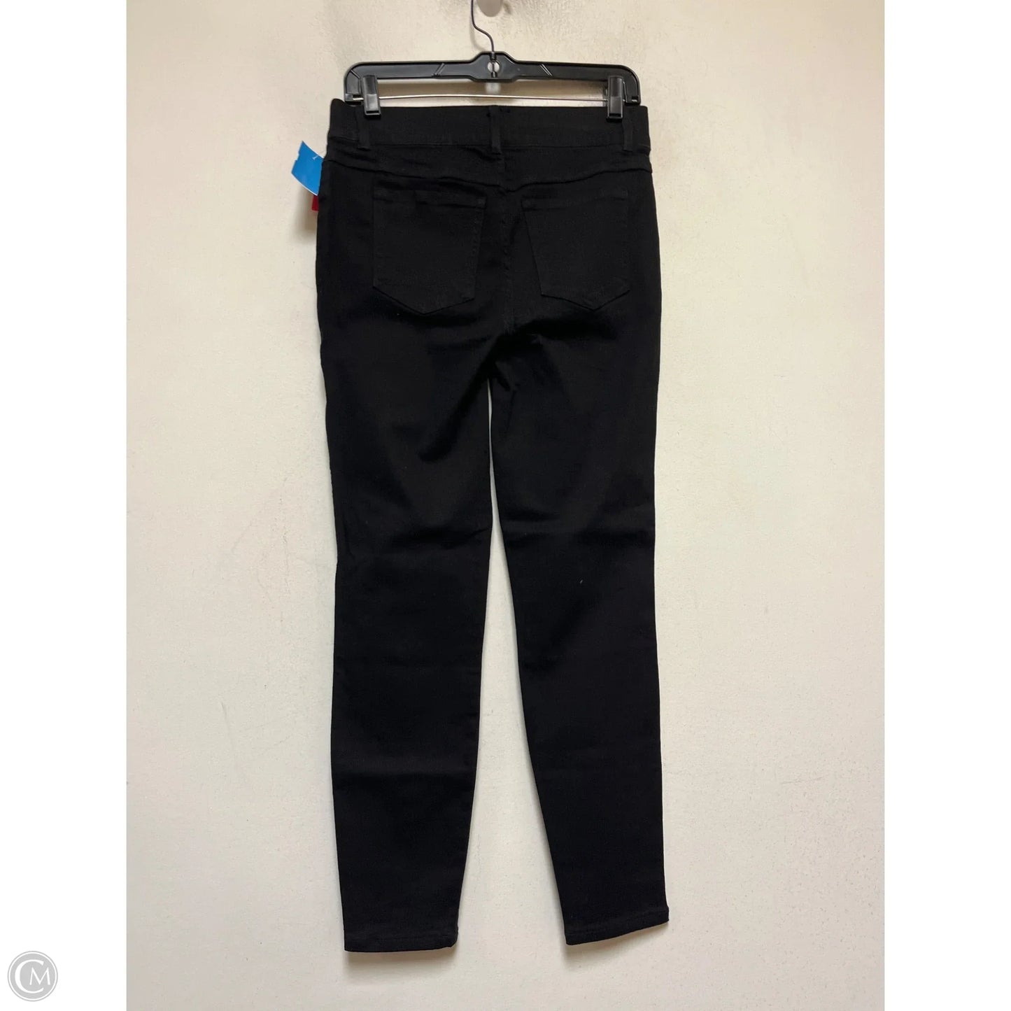 Jeans Skinny By Spanx In Black Denim, Size: 8