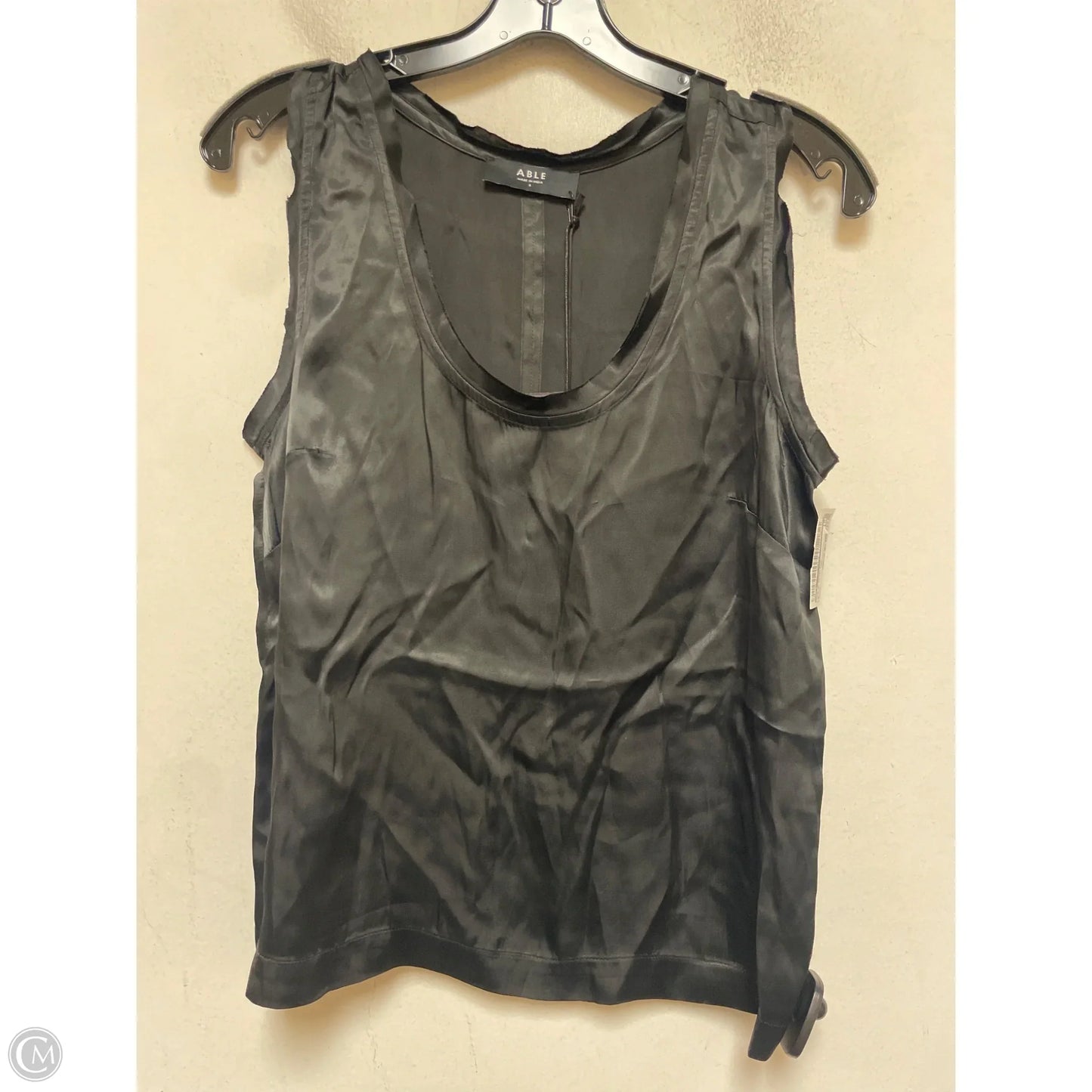Top Sleeveless By Able In Black, Size: S