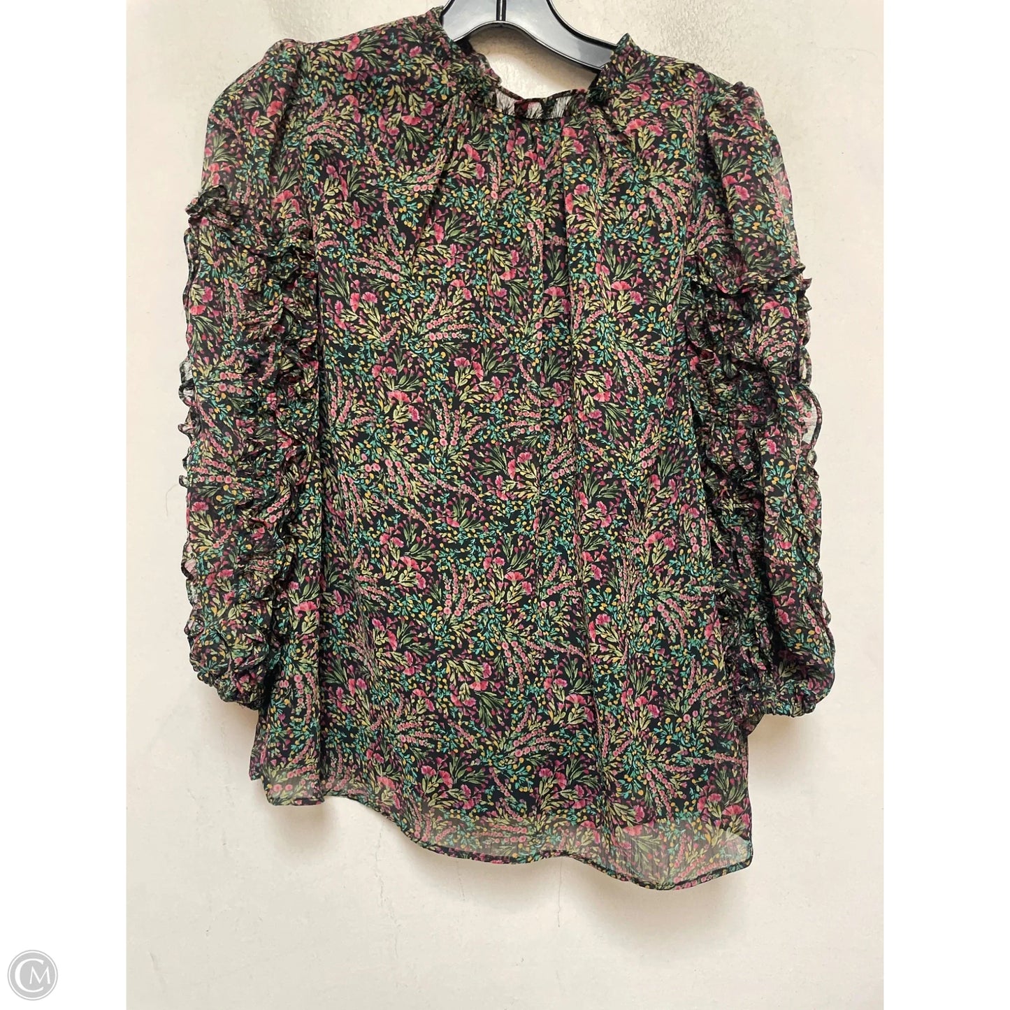 Top Long Sleeve By Cece In Floral Print, Size: S