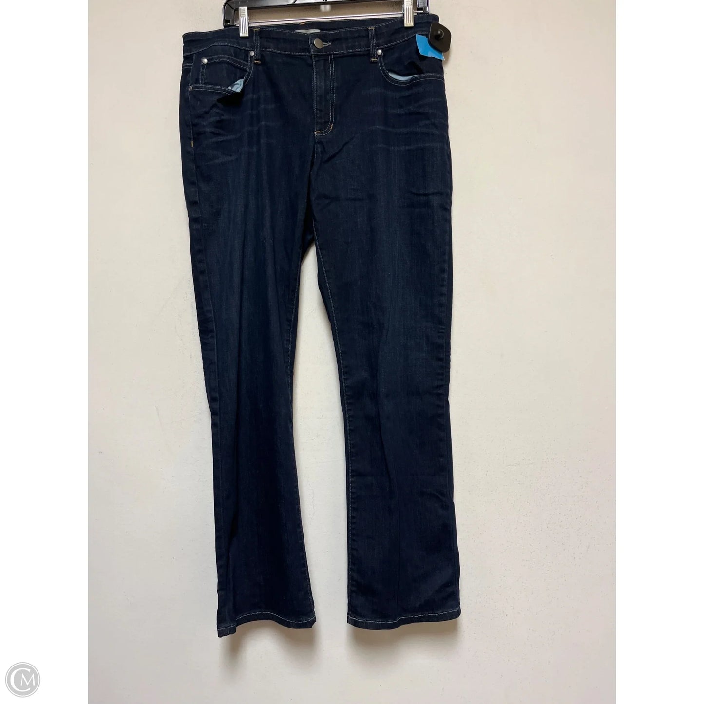 Jeans Straight By Eileen Fisher In Blue Denim, Size: 14