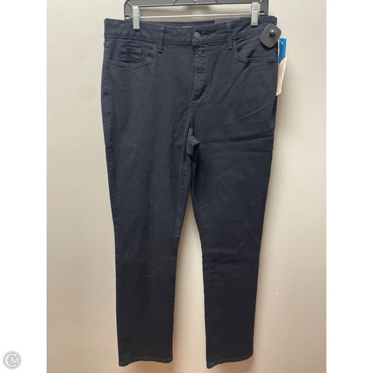 Jeans Straight By Not Your Daughters Jeans In Black Denim, Size: 14