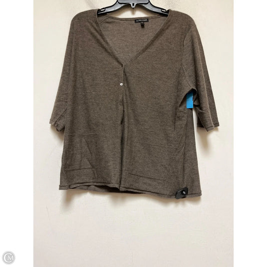Top Long Sleeve By Eileen Fisher In Brown, Size: Xl