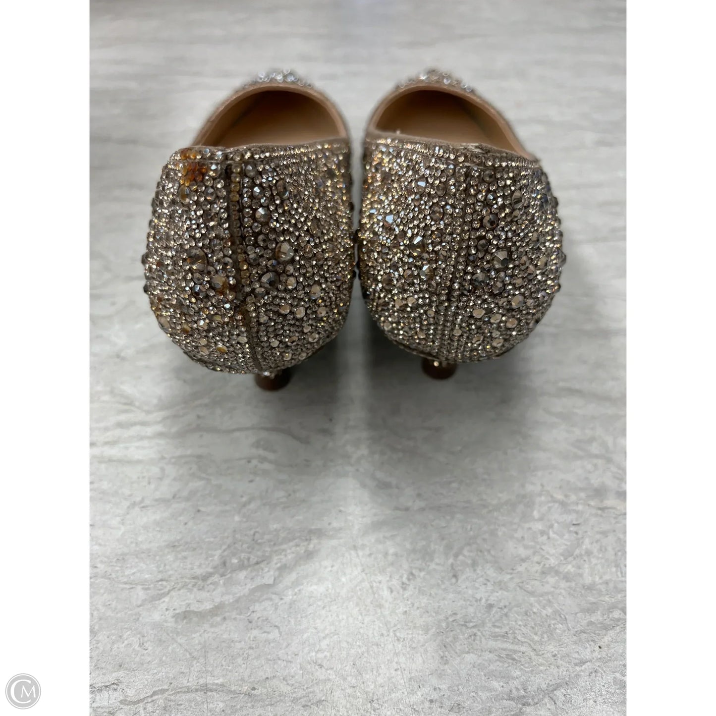 Shoes Heels Kitten By Betsey Johnson In Gold, Size: 7.5