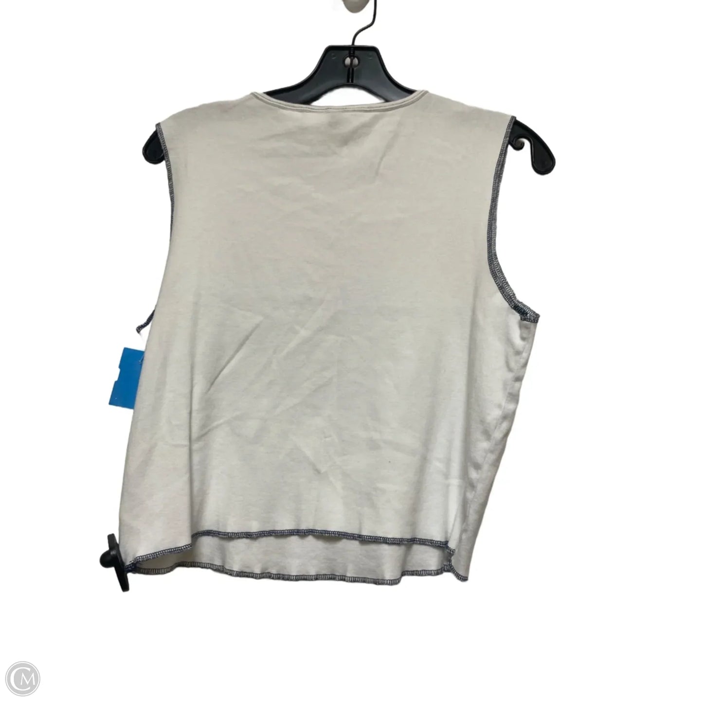 Top Sleeveless By Divided In Blue & White, Size: M