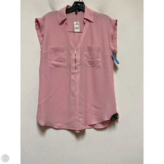 Top Short Sleeve By Express In Pink, Size: S
