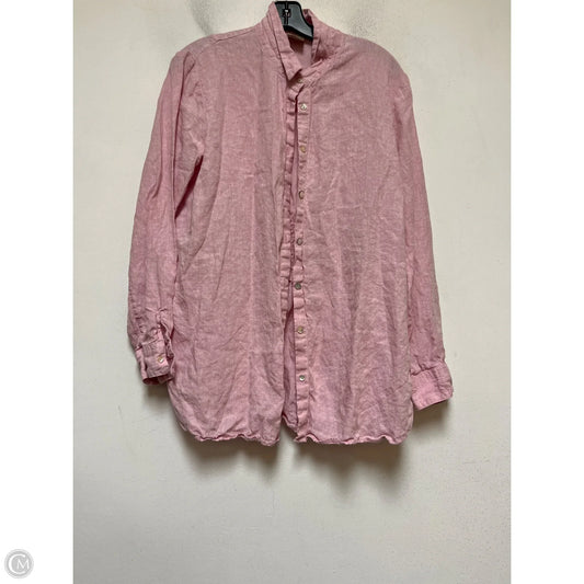 Top Long Sleeve By Clothes Mentor In Pink, Size: Xl