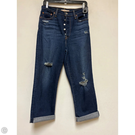 Jeans Straight By Levis In Blue Denim, Size: 6