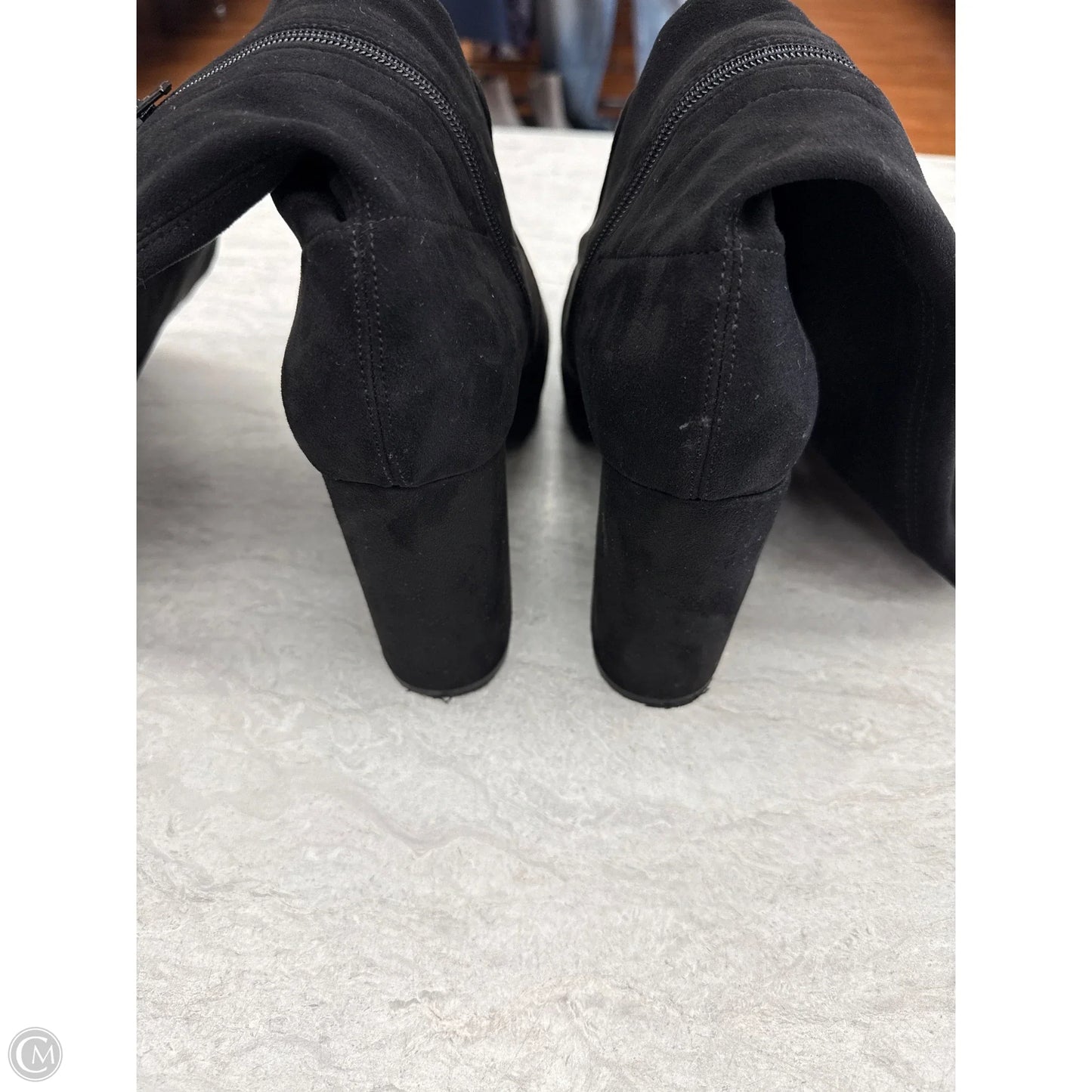 Boots Knee Heels By Gianni Bini In Black, Size: 9.5