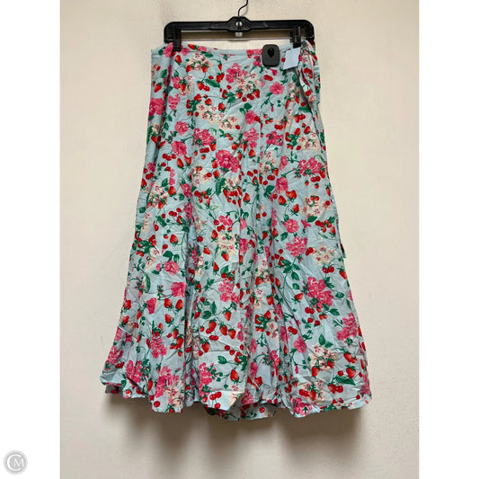 Skirt Midi By Ann Taylor In Floral Print, Size: 8