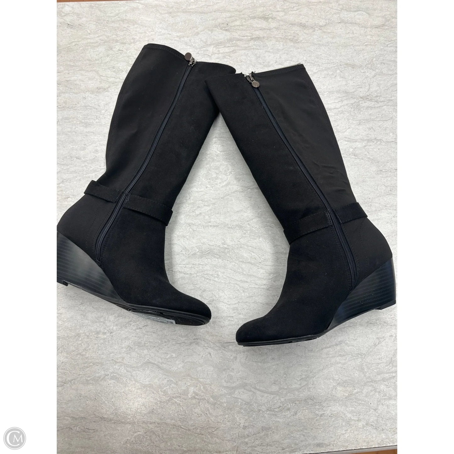 Boots Mid-calf Heels By Dana Buchman In Black, Size: 6.5