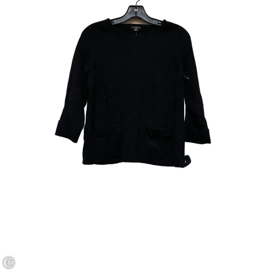 Top Long Sleeve By Ann Taylor In Black, Size: S