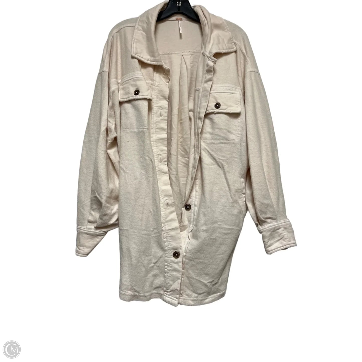 Jacket Shirt By Free People In Cream, Size: S