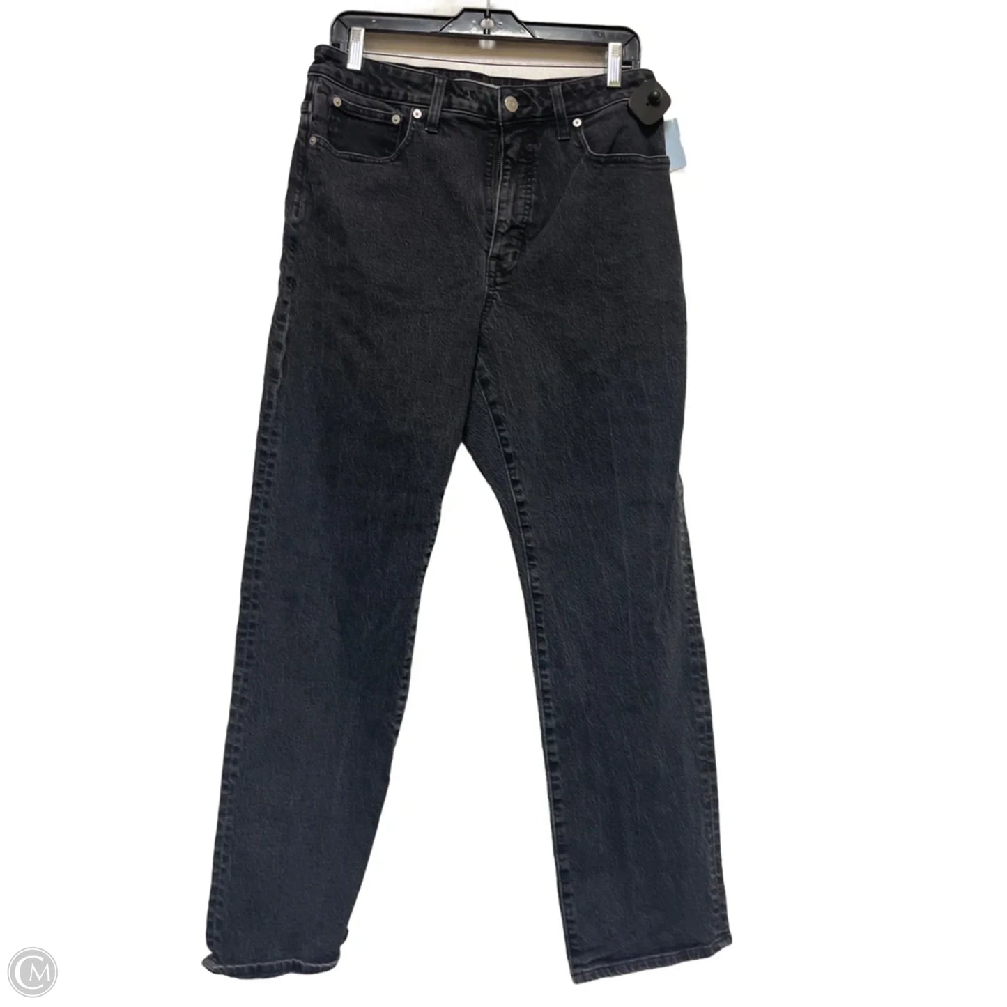 Jeans Straight By Madewell In Black Denim, Size: 8