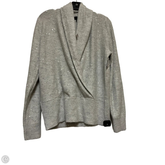 Sweater By Ann Taylor In Grey, Size: L