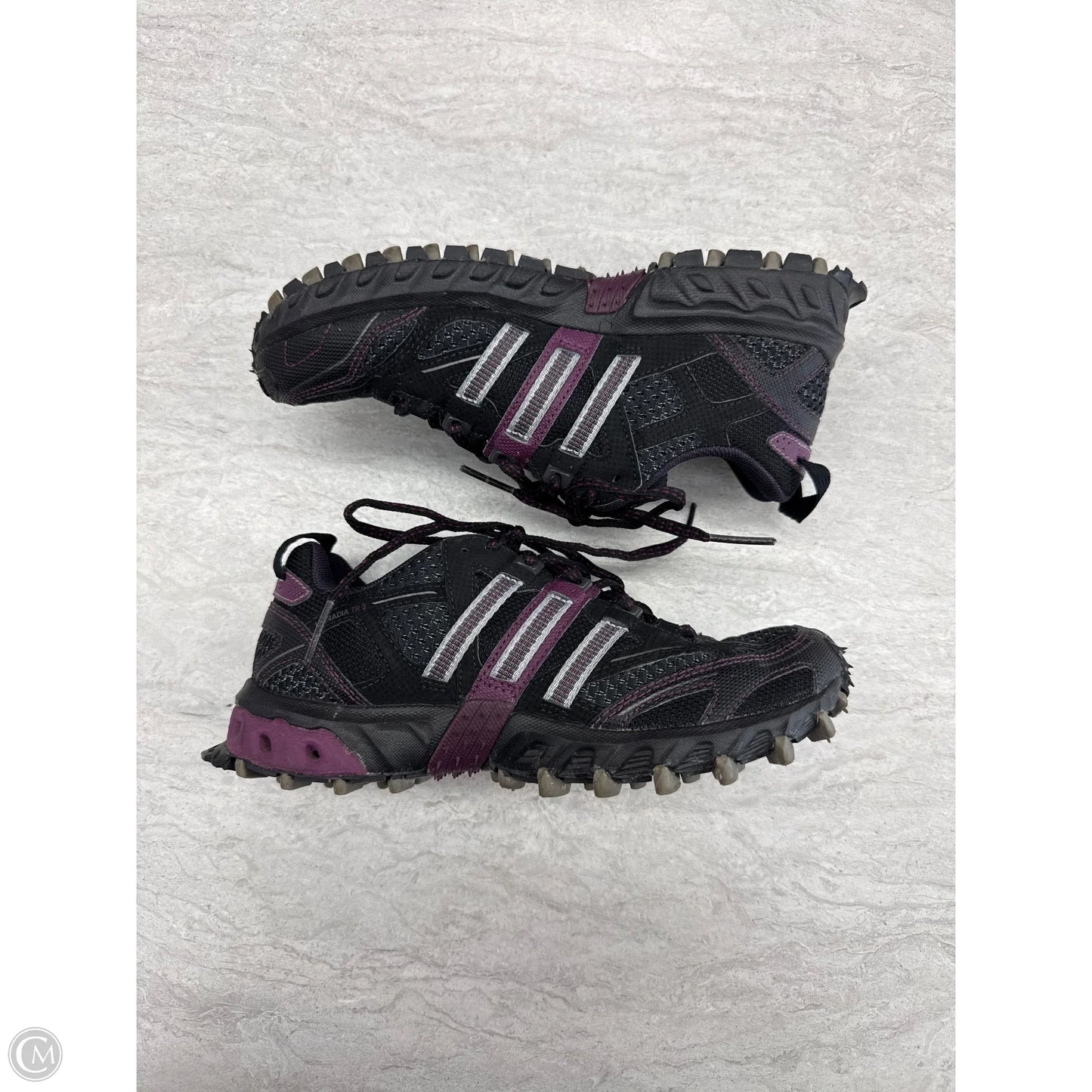 Shoes Athletic By Adidas In Black & Purple, Size: 5