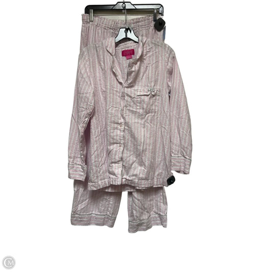 Pajamas 2pc By Victorias Secret In Pink & White, Size: M