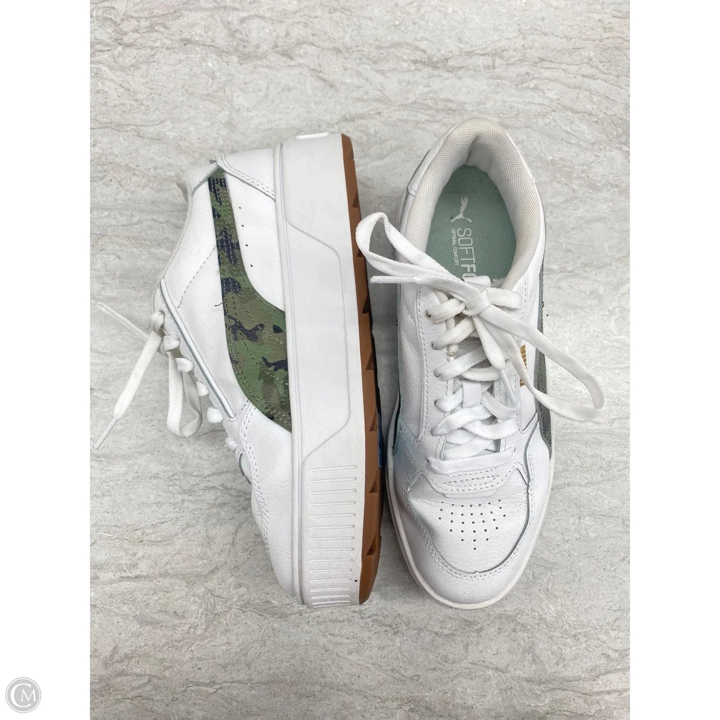 Shoes Sneakers Platform By Puma In Green & White, Size: 8