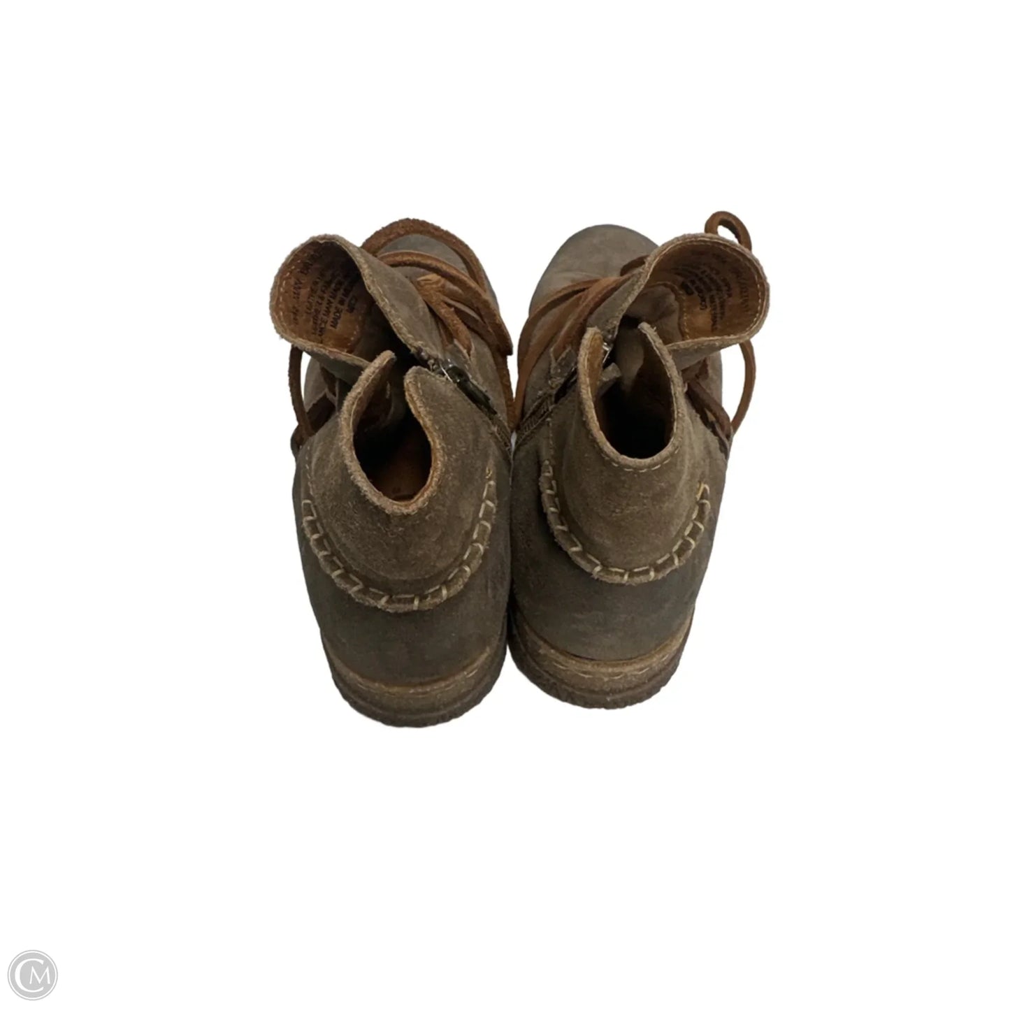 Boots Ankle Flats By Born In Brown, Size: 10