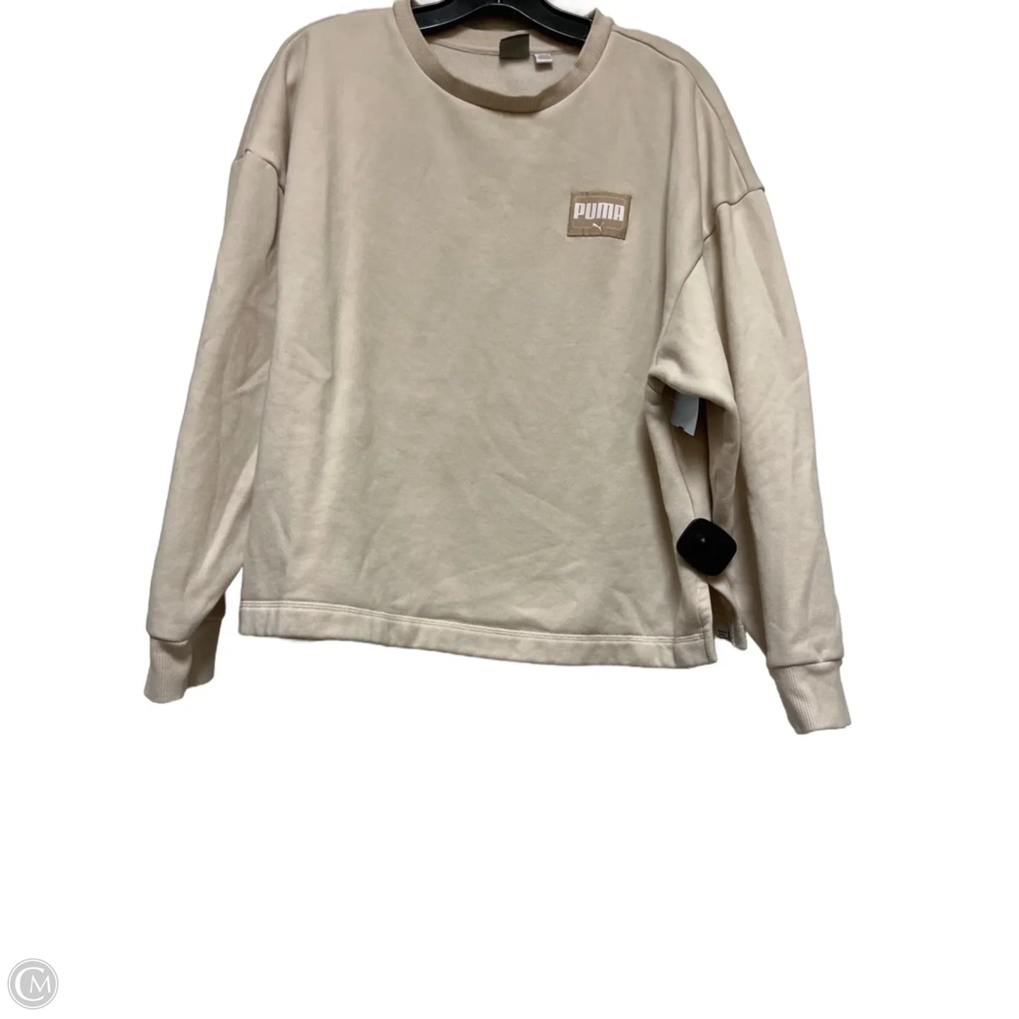 Sweatshirt Crewneck By Puma In Tan, Size: L