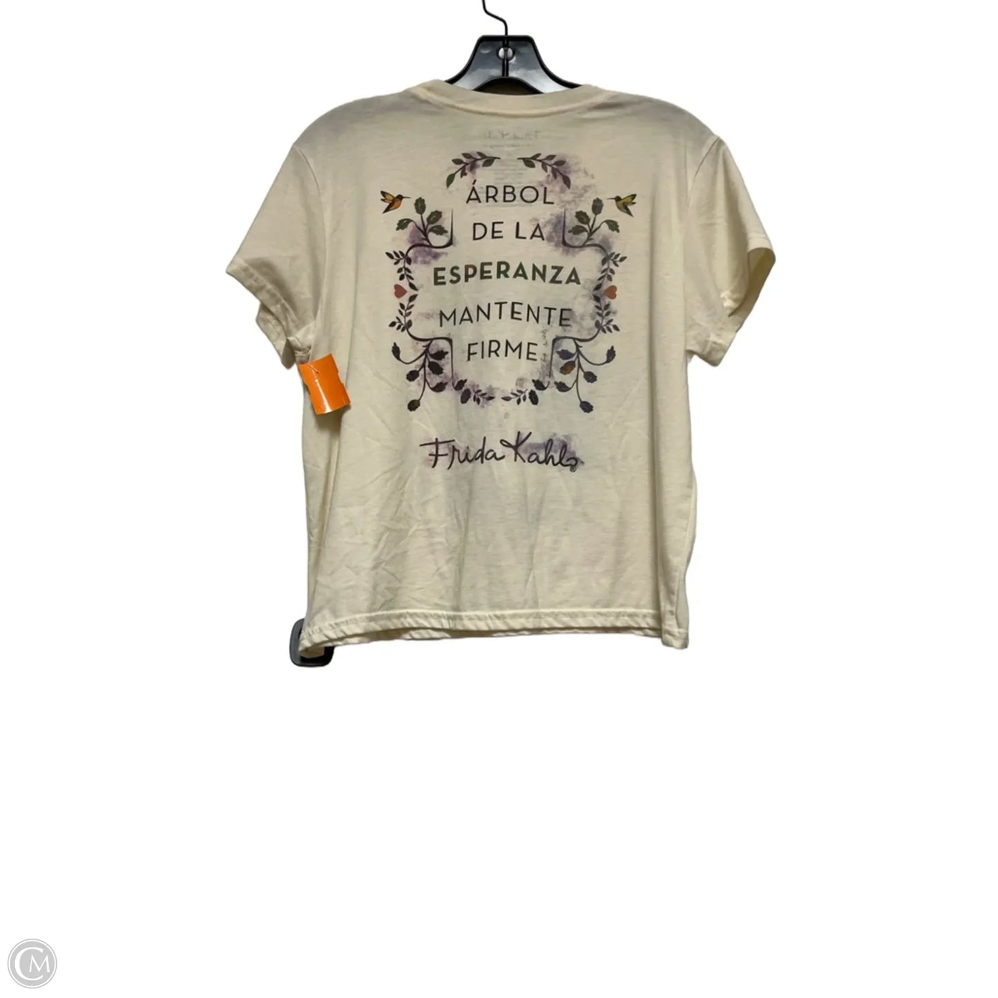 Top Short Sleeve Basic By Clothes Mentor In Cream, Size: Xl