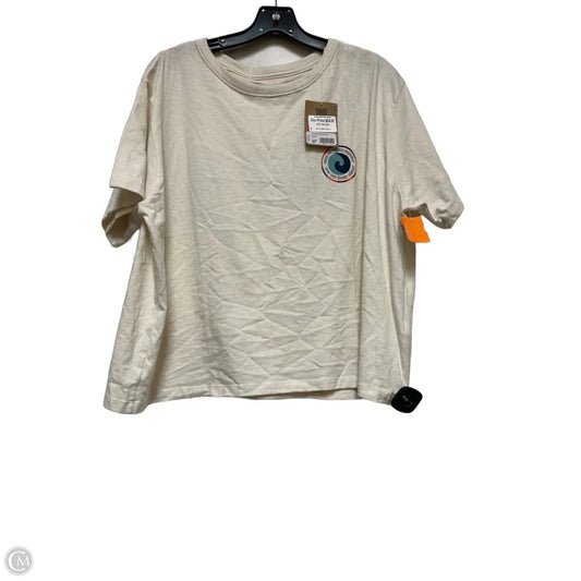Top Short Sleeve By Patagonia In Cream, Size: Xl