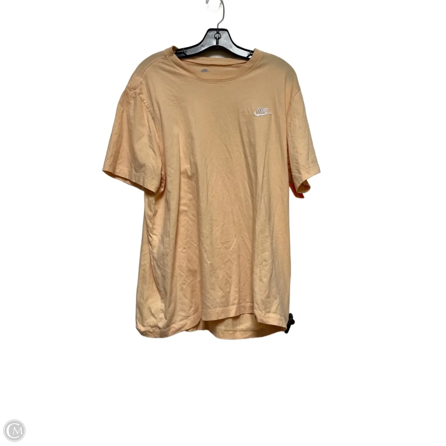 Athletic Top Short Sleeve By Nike Apparel In Orange, Size: Xl