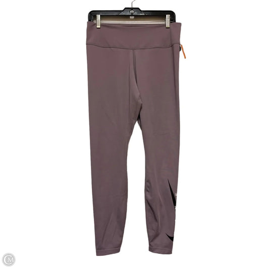 Athletic Leggings By Nike Apparel In Purple, Size: L