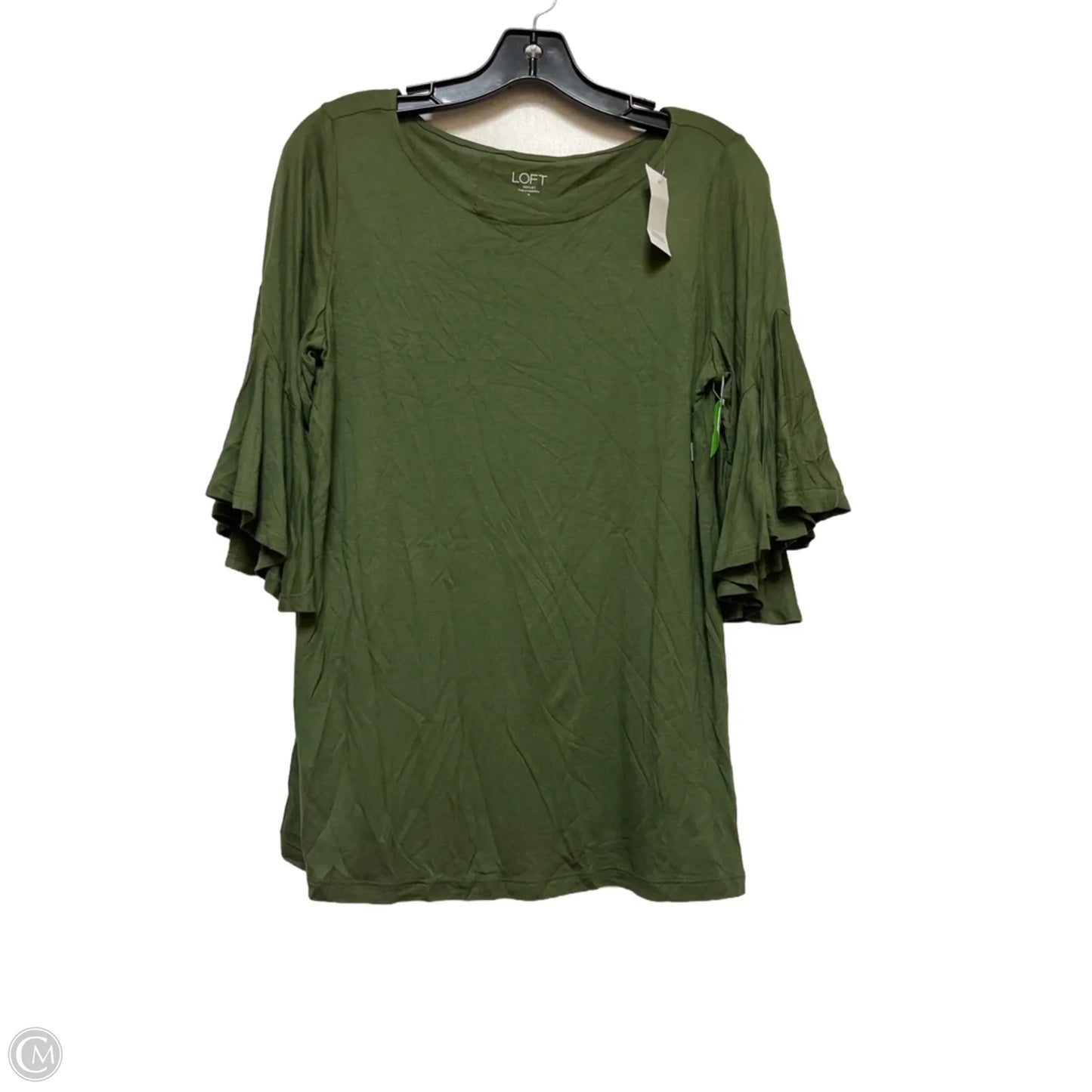 Top Short Sleeve Basic By Loft In Green, Size: M