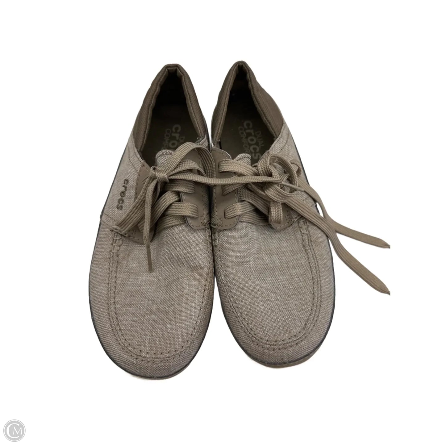 Shoes Flats By Crocs In Brown, Size: 8.5