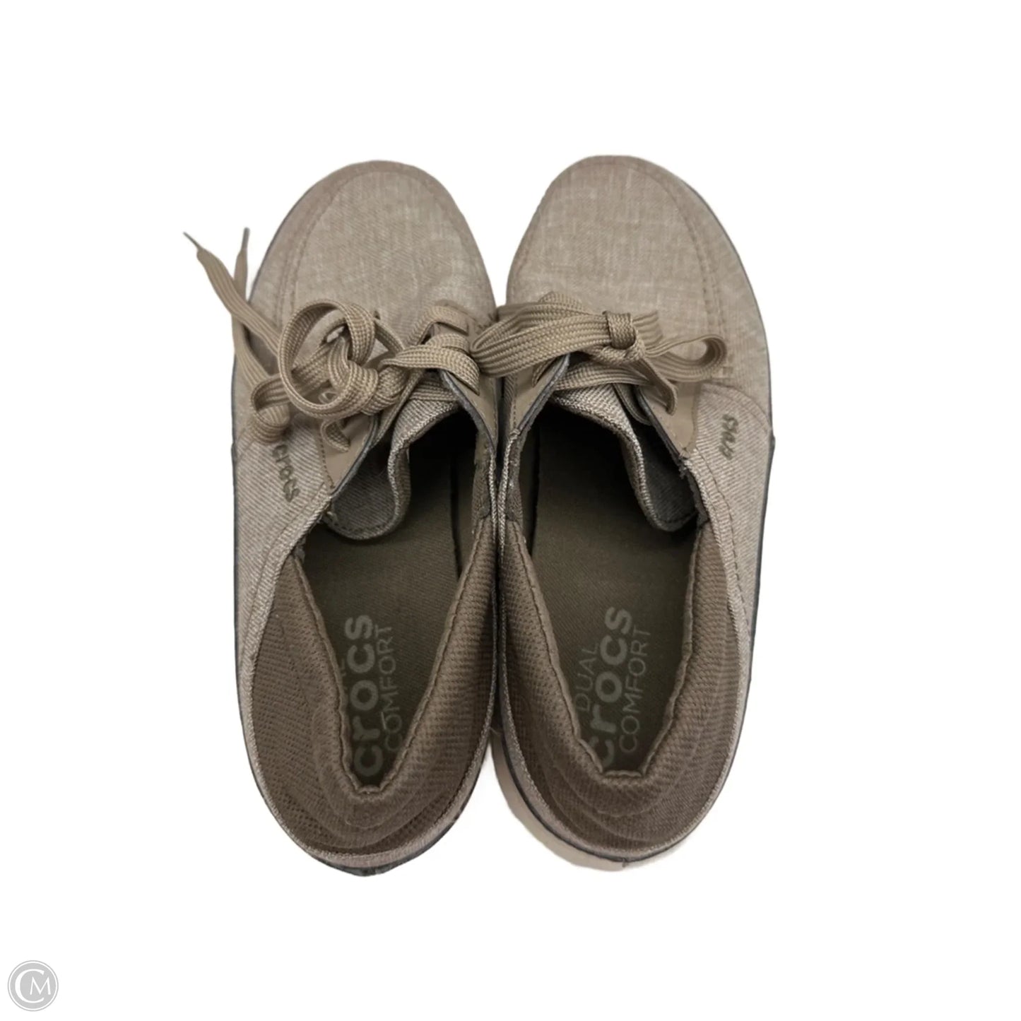 Shoes Flats By Crocs In Brown, Size: 8.5