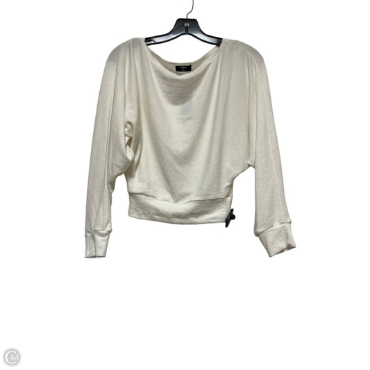Top Long Sleeve By Express In White, Size: Xs