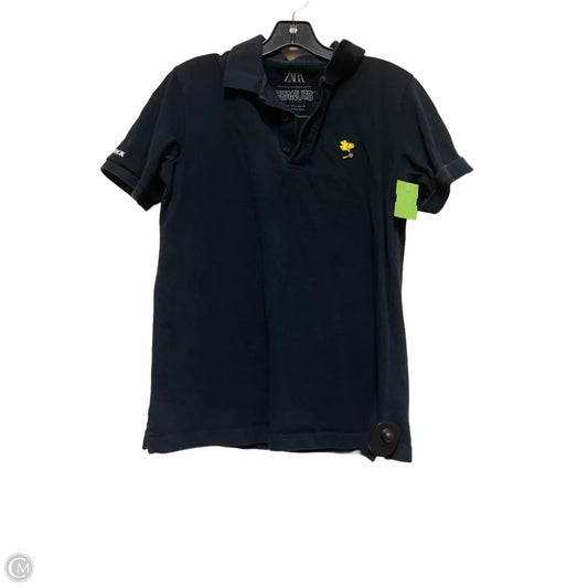 Top Short Sleeve By Zara In Black, Size: S