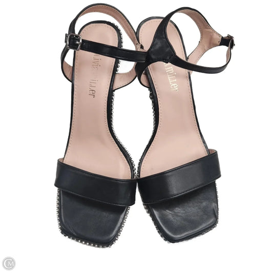 Sandals Heels Stiletto By Olivia Miller In Black, Size: 8