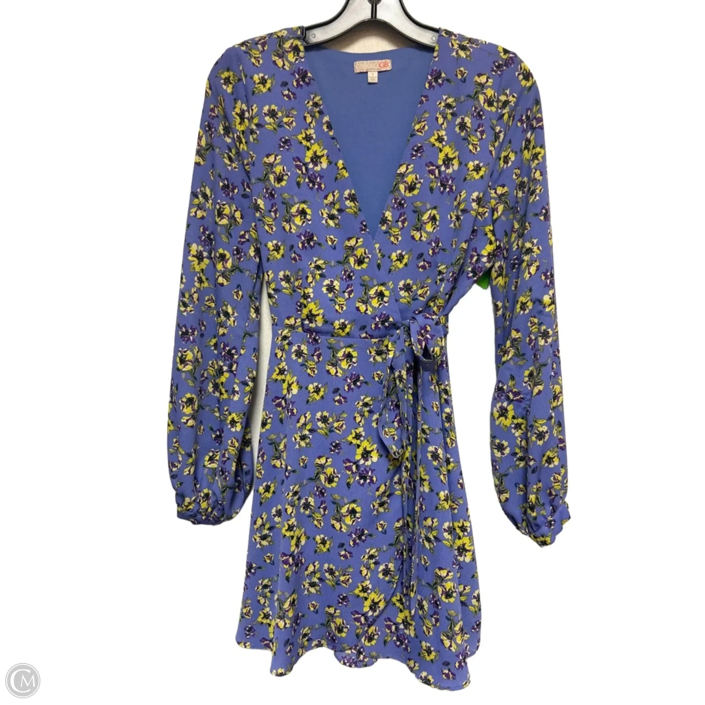 Dress Casual Short By Gb In Purple & Yellow, Size: S