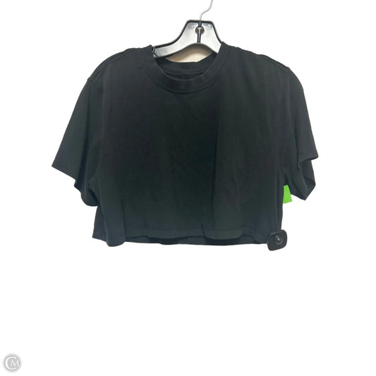 Athletic Top Short Sleeve By Lululemon In Black, Size: M