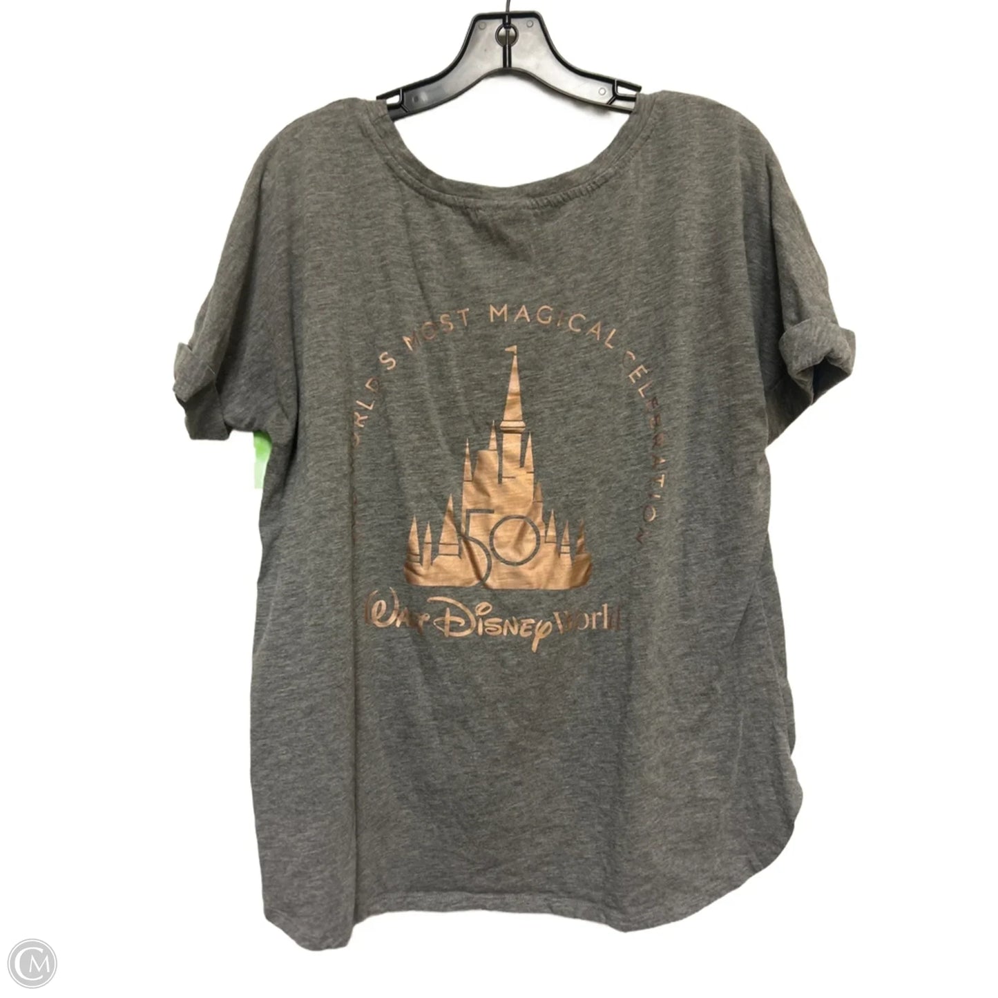 Top Short Sleeve By Disney Store In Grey, Size: Xl